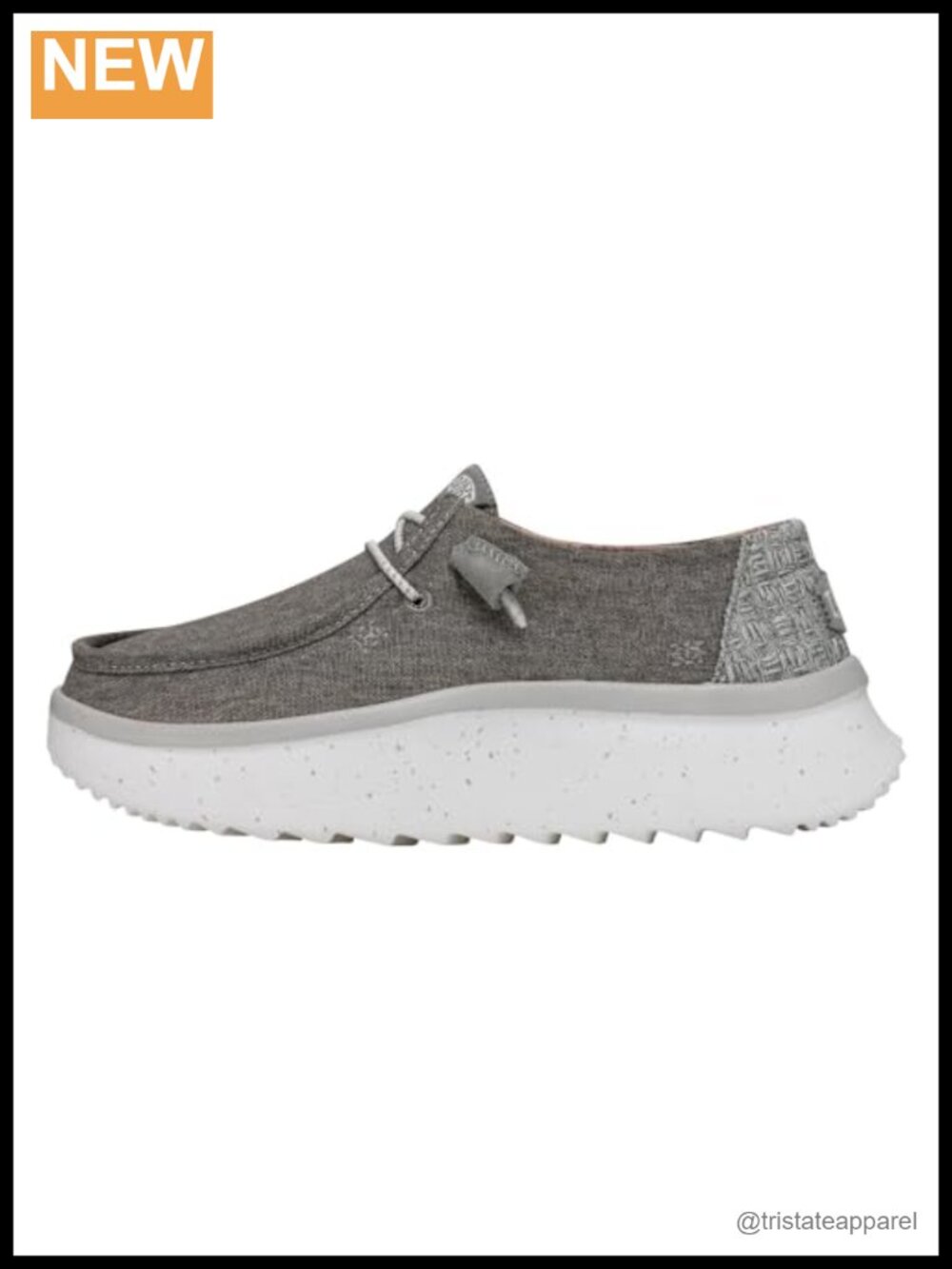 HEYDUDE Wendy Peak Chambray Slip-On Loafers Lightweight Memory Foam Comfort